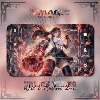 Tifa Crimson Playmat - Final Fantasy MTG Mat