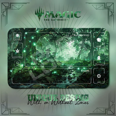 Enchanted Forest Glow Playmat - MTG Magic Mat