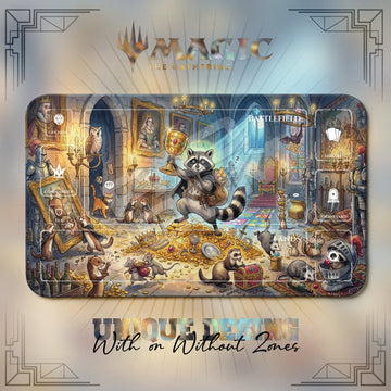 Raccoon Rogue Heist Playmat - MTG Magic Mat