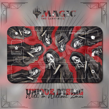 Scary Ghostface Circle Playmat - MTG Magic Mat