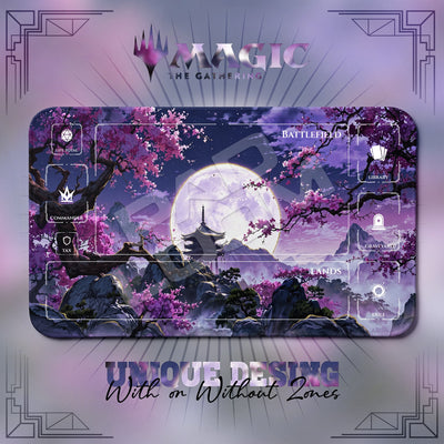 Moonlit Pagoda Playmat - MTG Magic Mat