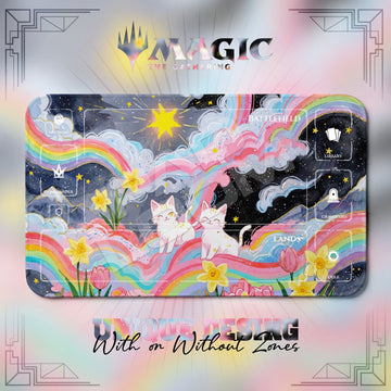 Rainbow Cats Daffodil Playmat - MTG Magic Mat