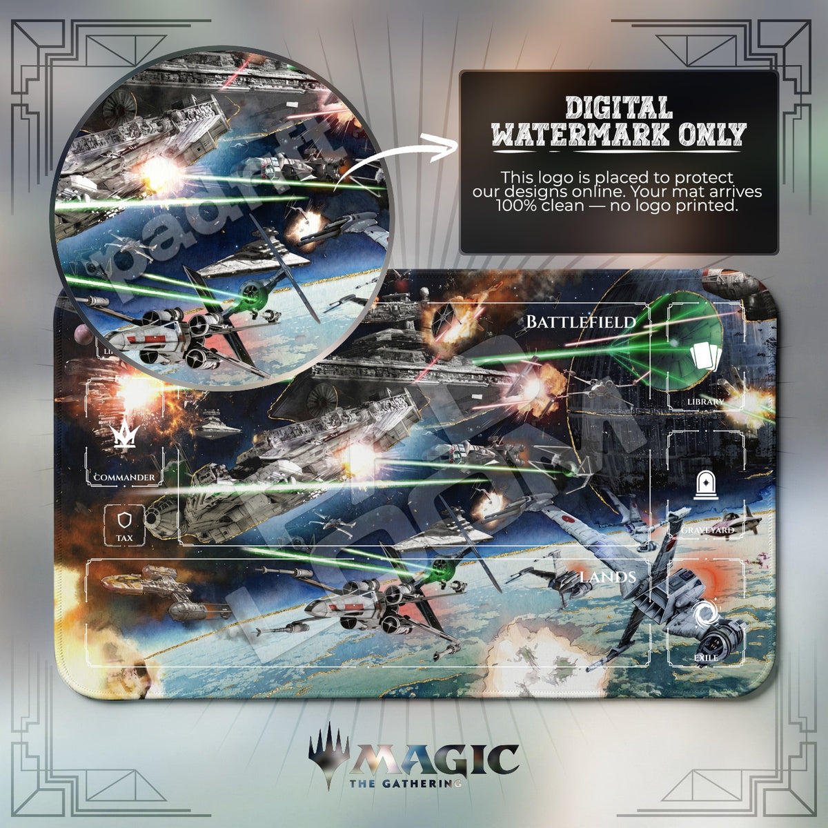 Star Wars Dogfight Playmat - MTG Magic Mat