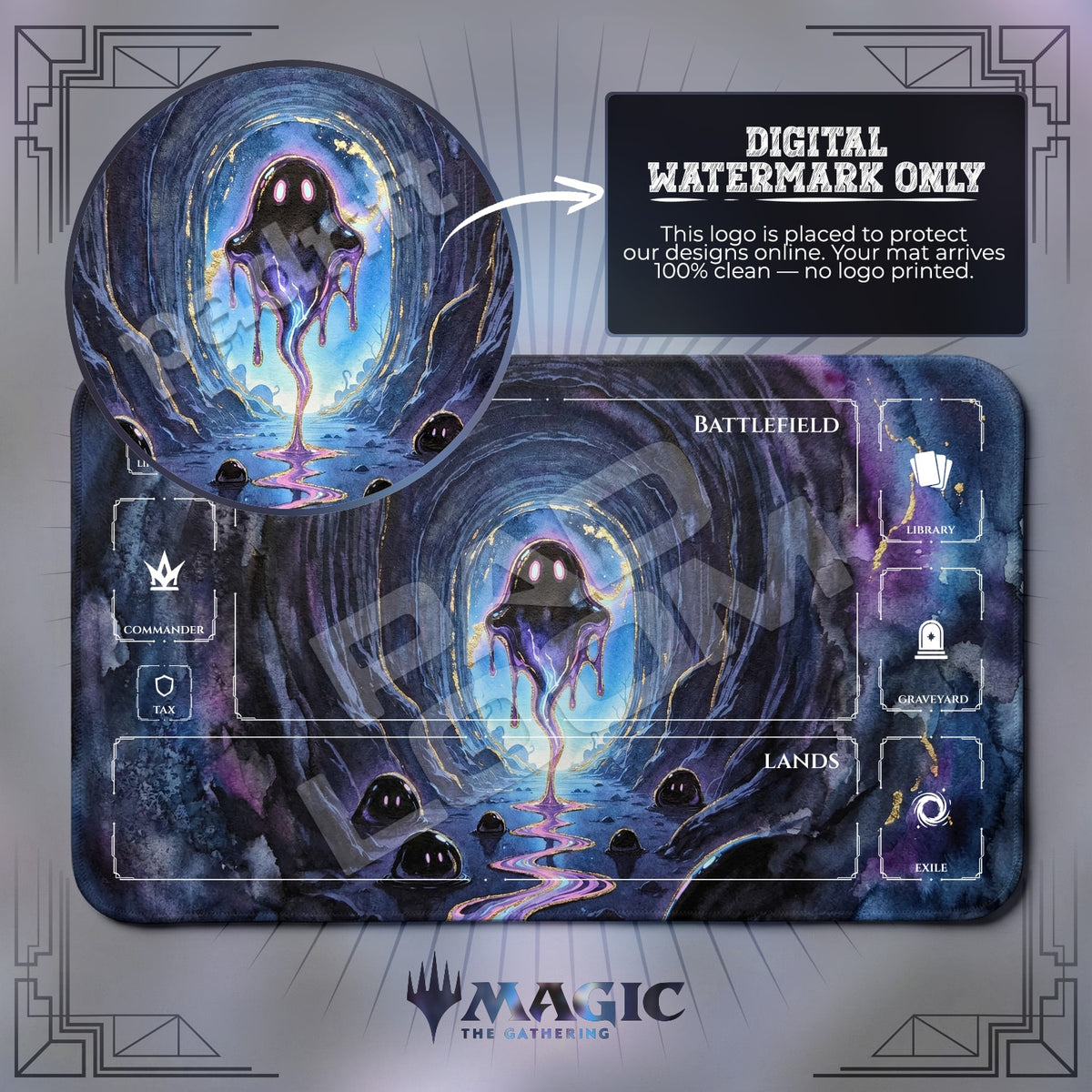 Shadow Ooze Cave Playmat - MTG Magic Mat