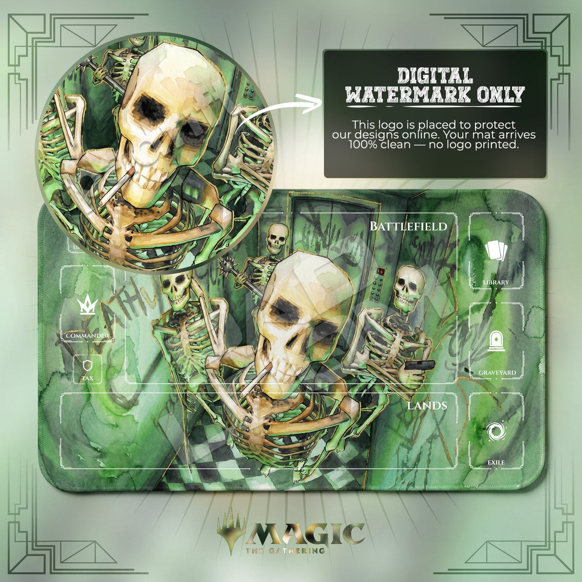 Skeleton Crew Elevator Playmat - MTG Magic Mat