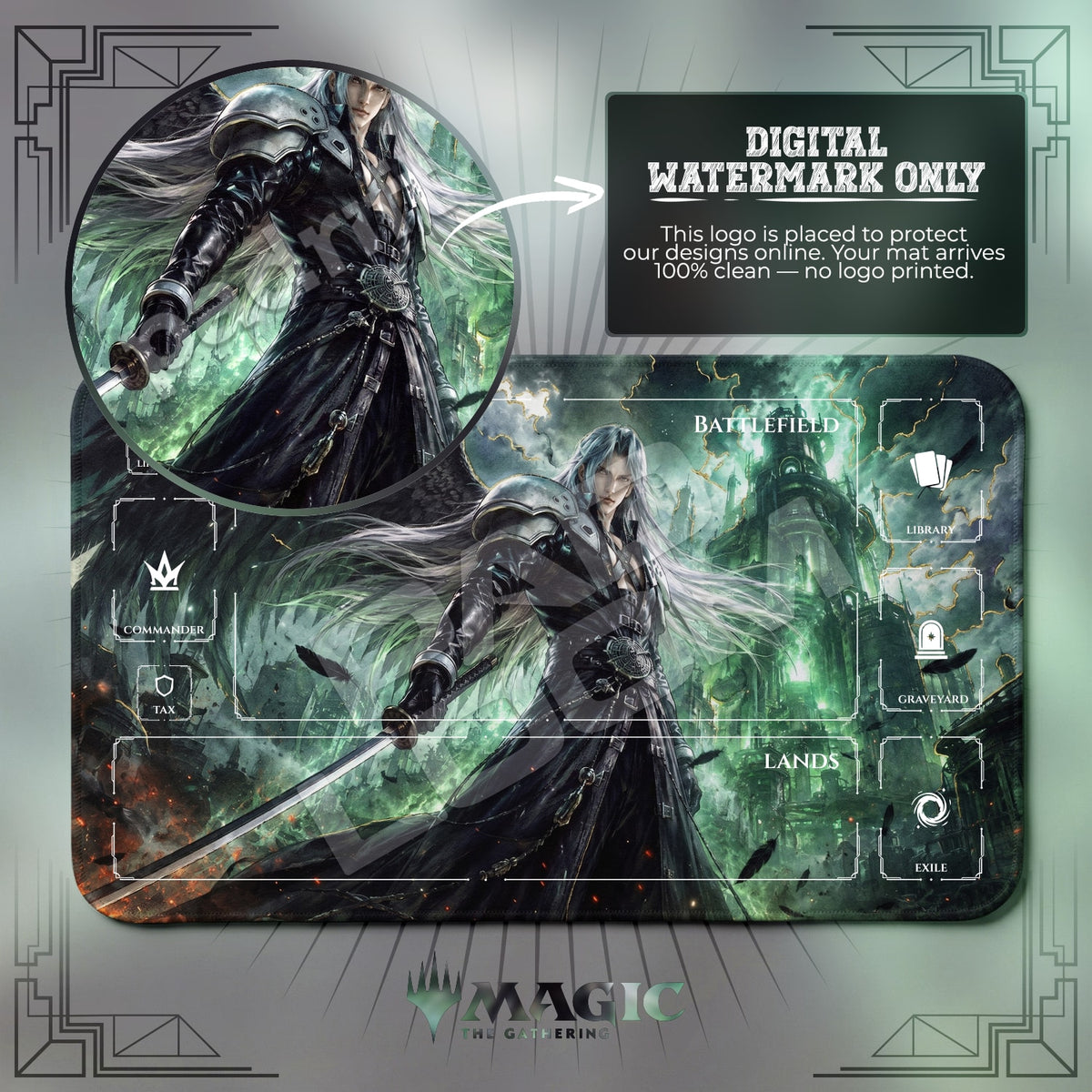 Sephiroth Mako Playmat - MTG Magic Mat