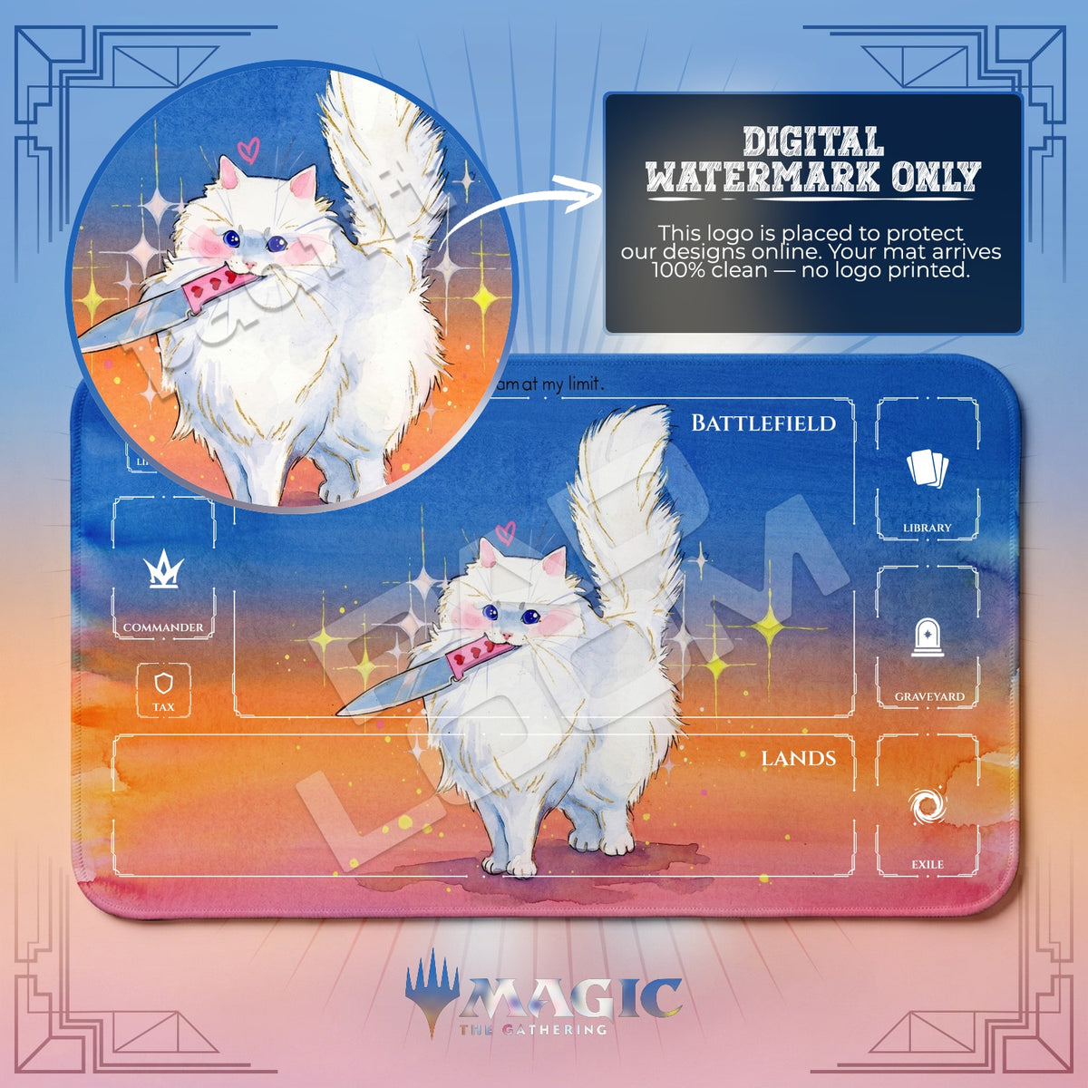 At My Limit Cat Playmat - MTG Magic Mat