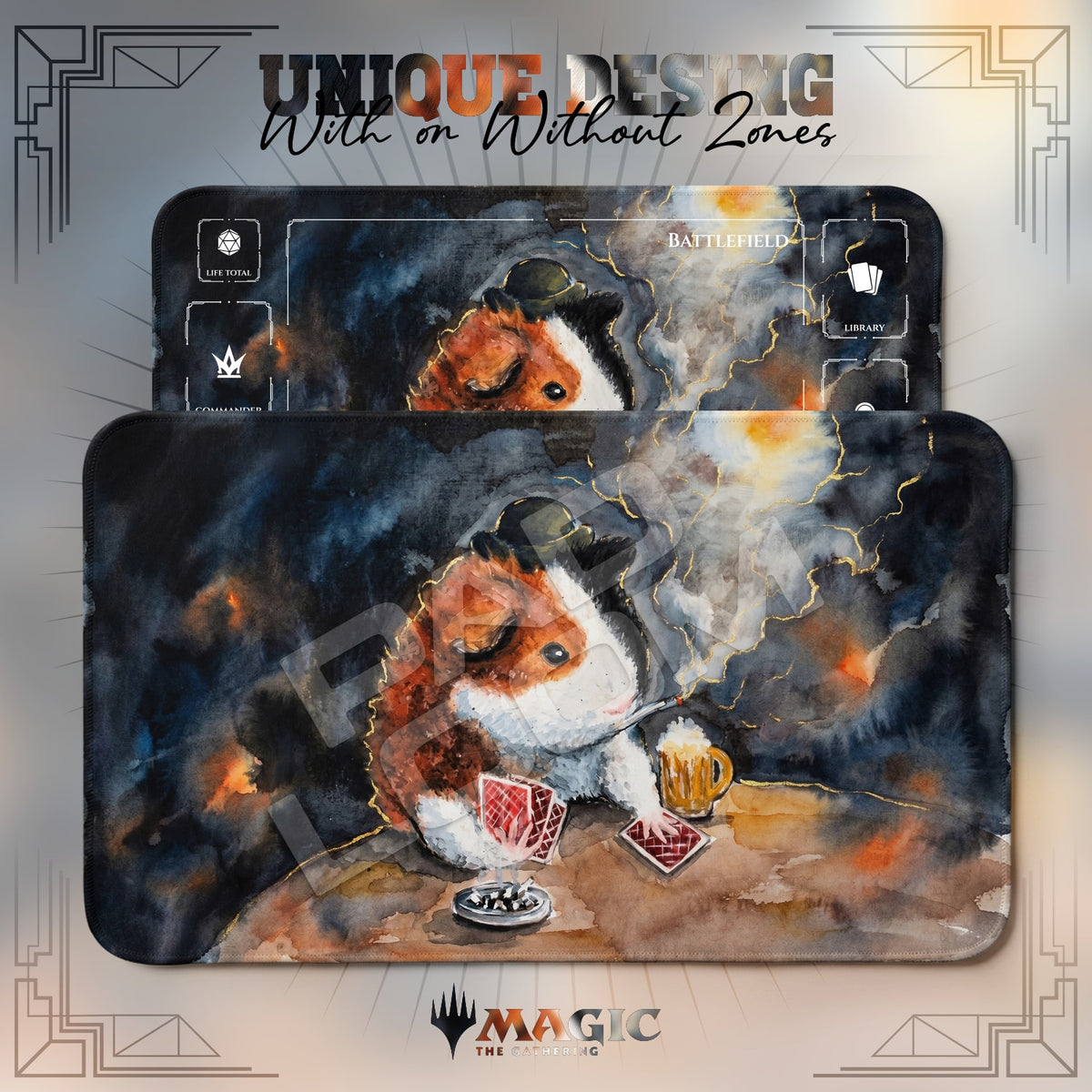 Gambler Guinea Pig Playmat - MTG Magic Mat