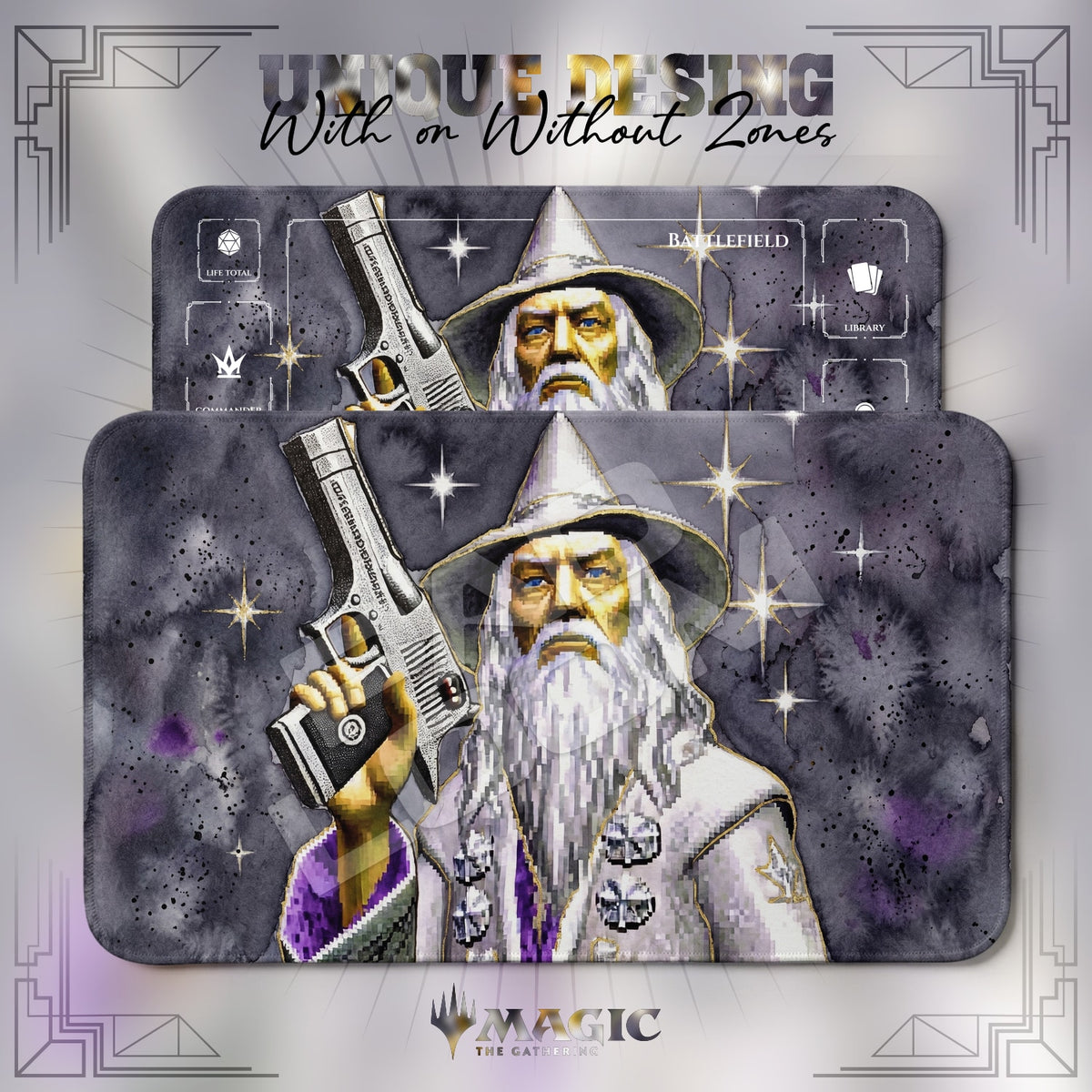 Gandalf Pixel Playmat - MTG Magic Mat