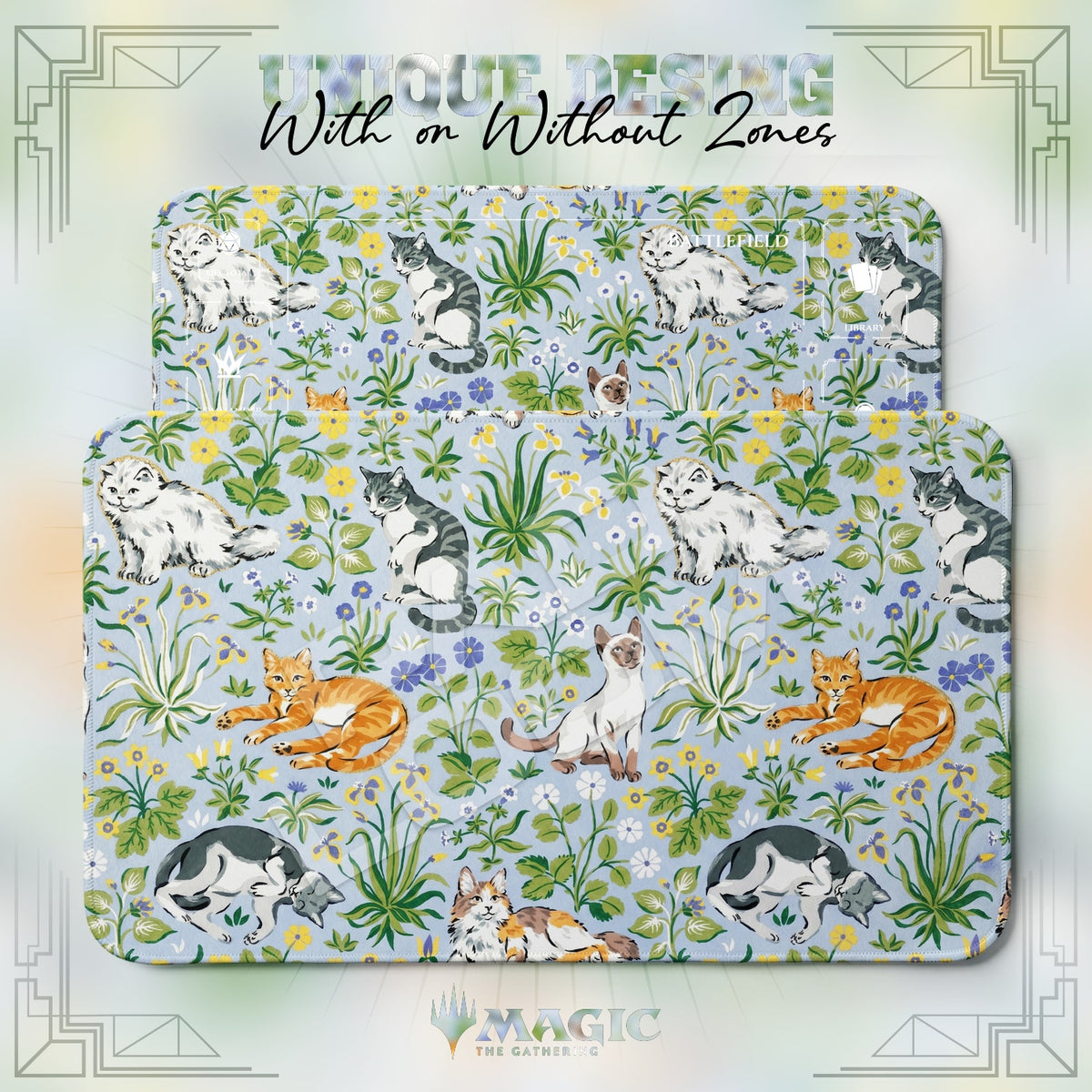 Cat Garden Tapestry Playmat - MTG Magic Mat