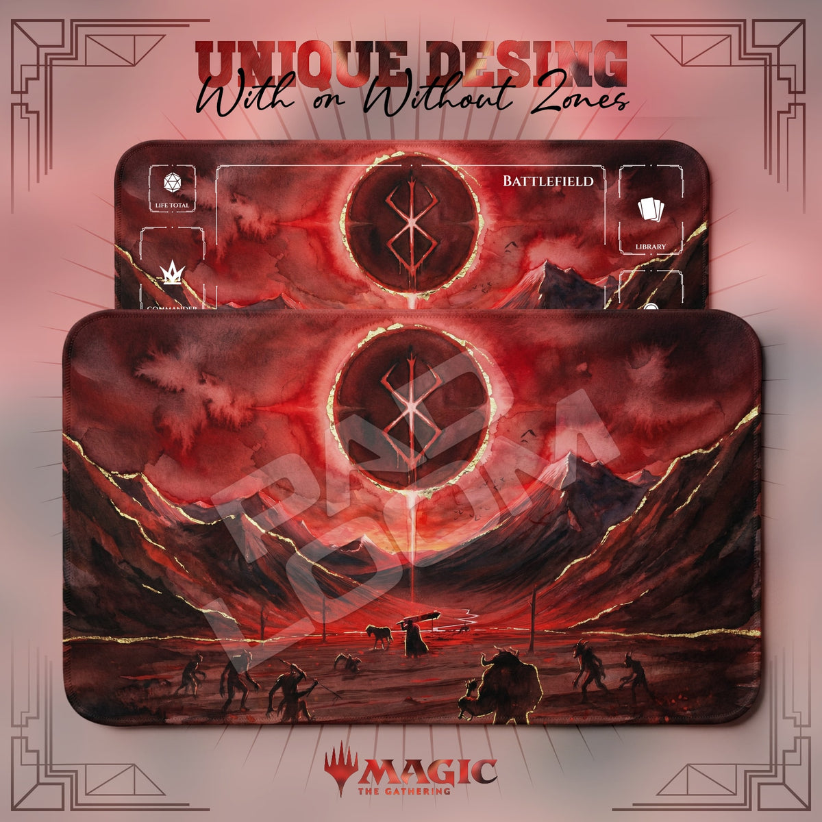 Berserk Eclipse Playmat - MTG Magic Mat