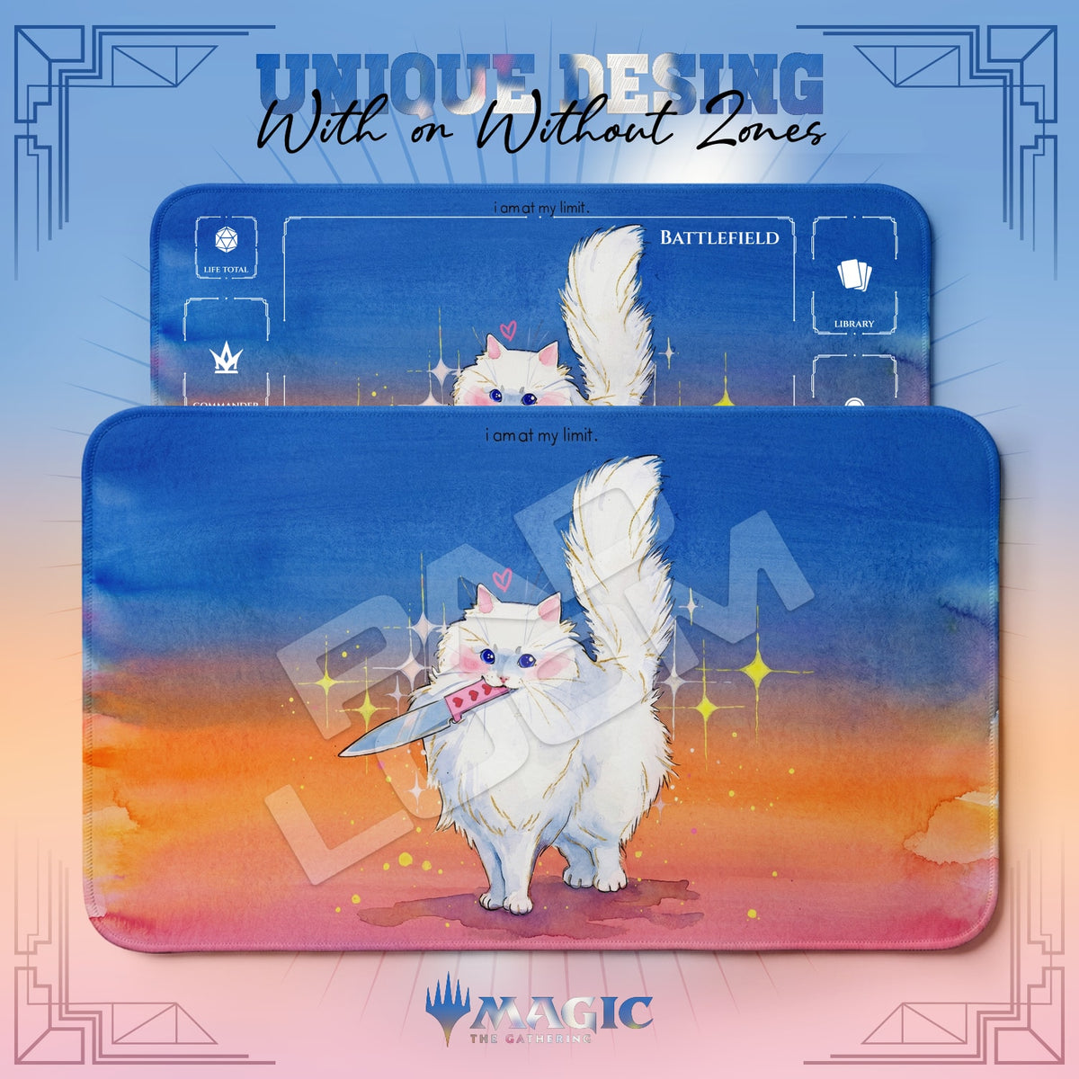 At My Limit Cat Playmat - MTG Magic Mat