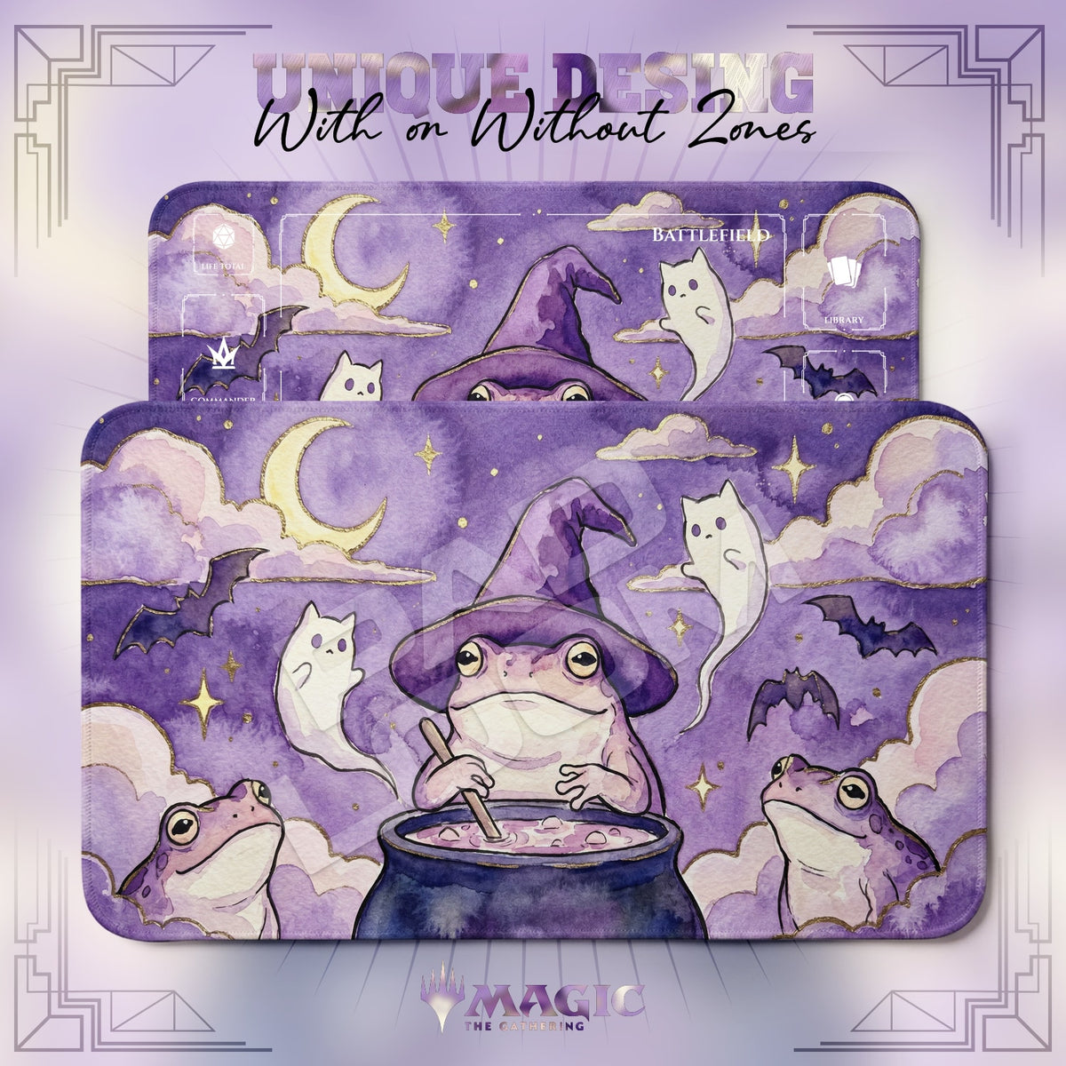 Witch Frog Cauldron Playmat - MTG Magic Mat