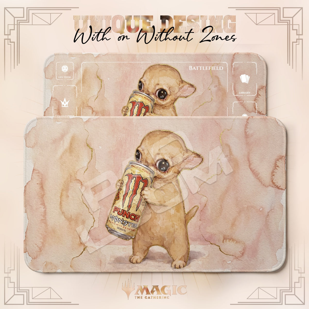 Energy Drink Chihuahua Playmat - MTG Magic Mat