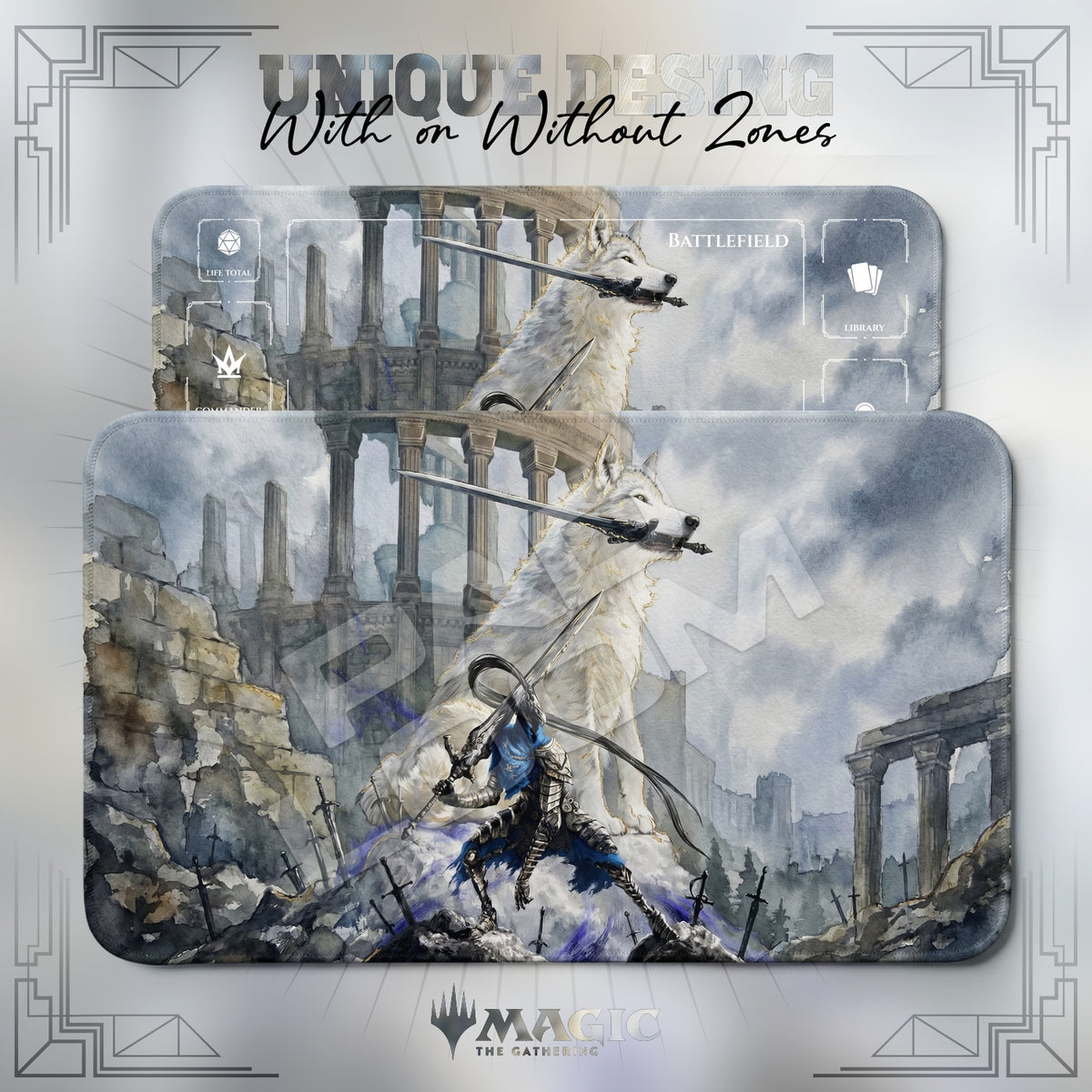 Artorias and Sif Playmat - MTG Magic Mat