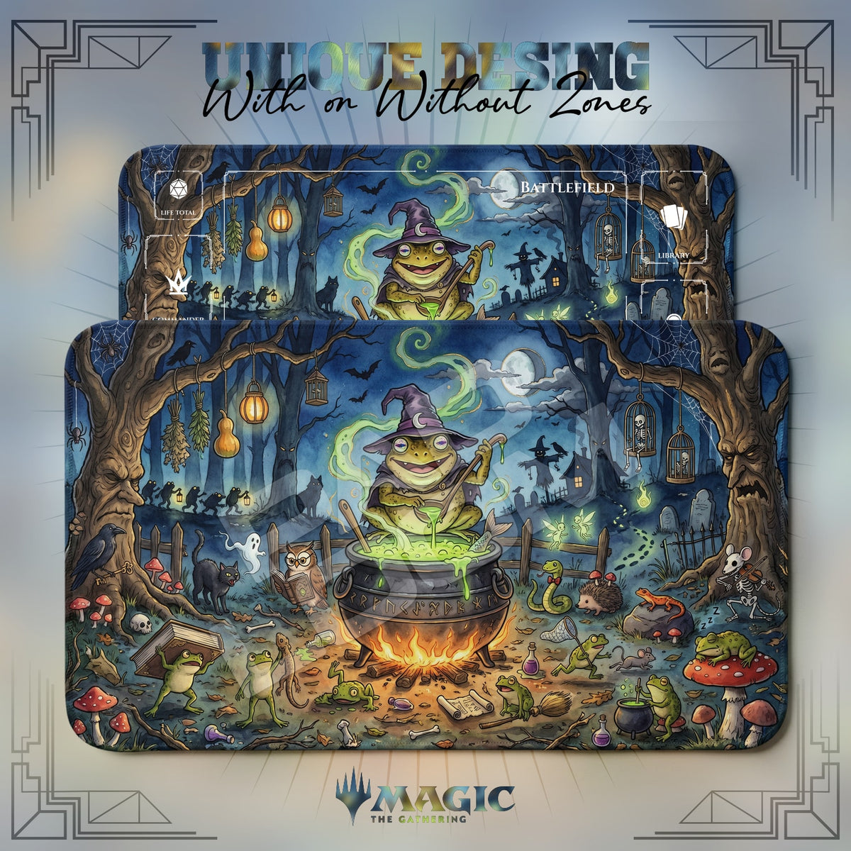 Witch Toad Coven Playmat - MTG Magic Mat
