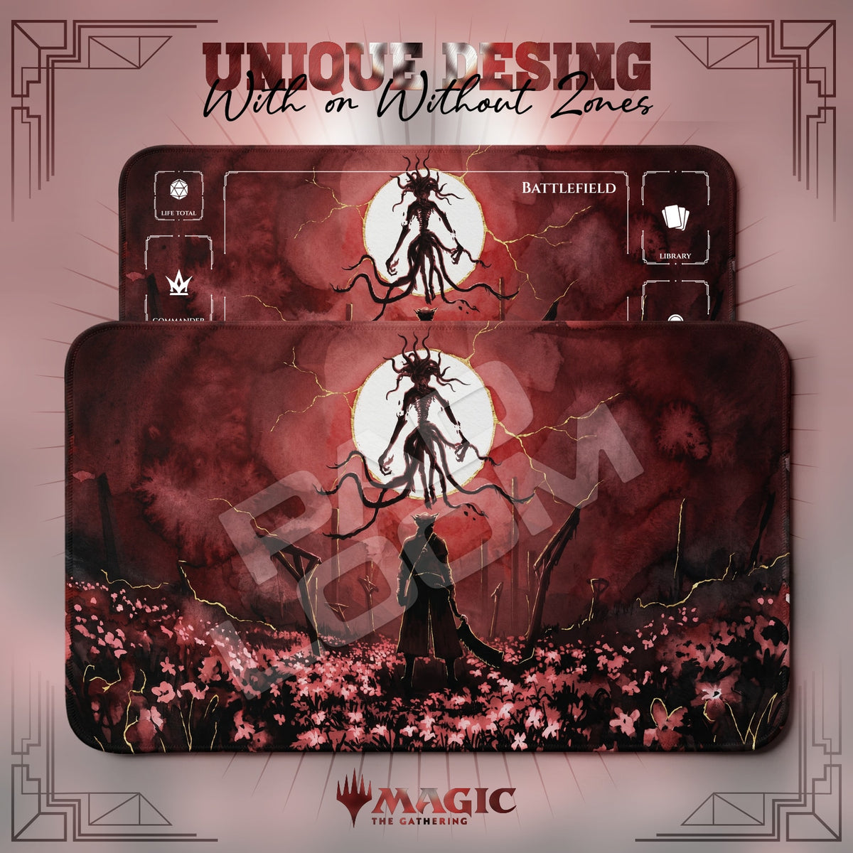 Bloodborne Blood Moon Playmat - MTG Magic Mat