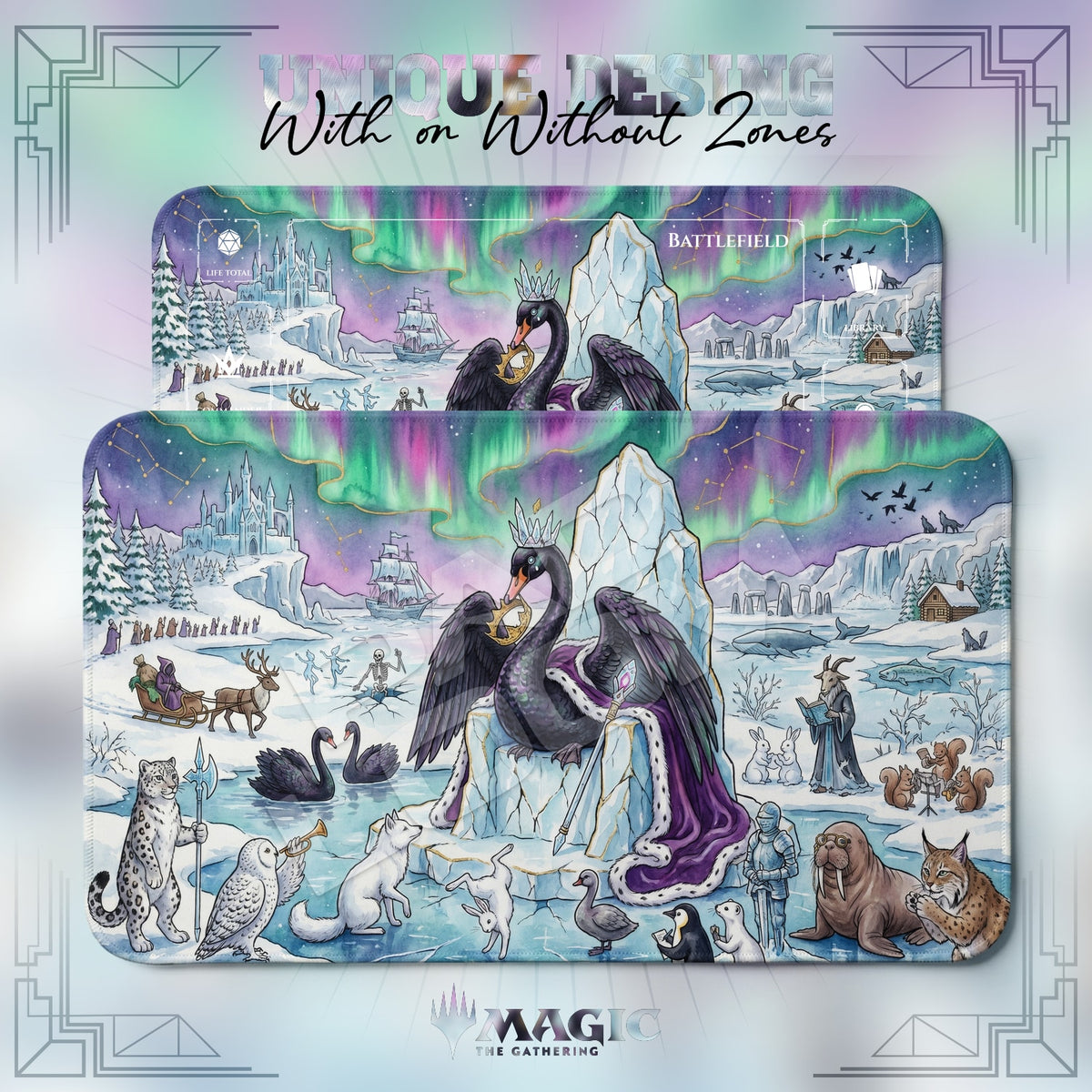 Black Swan Aurora Playmat - MTG Magic Mat