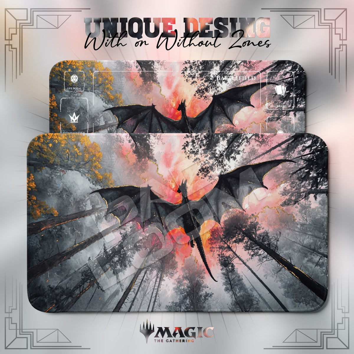 Skyrim Wildfire Playmat - MTG Magic Mat