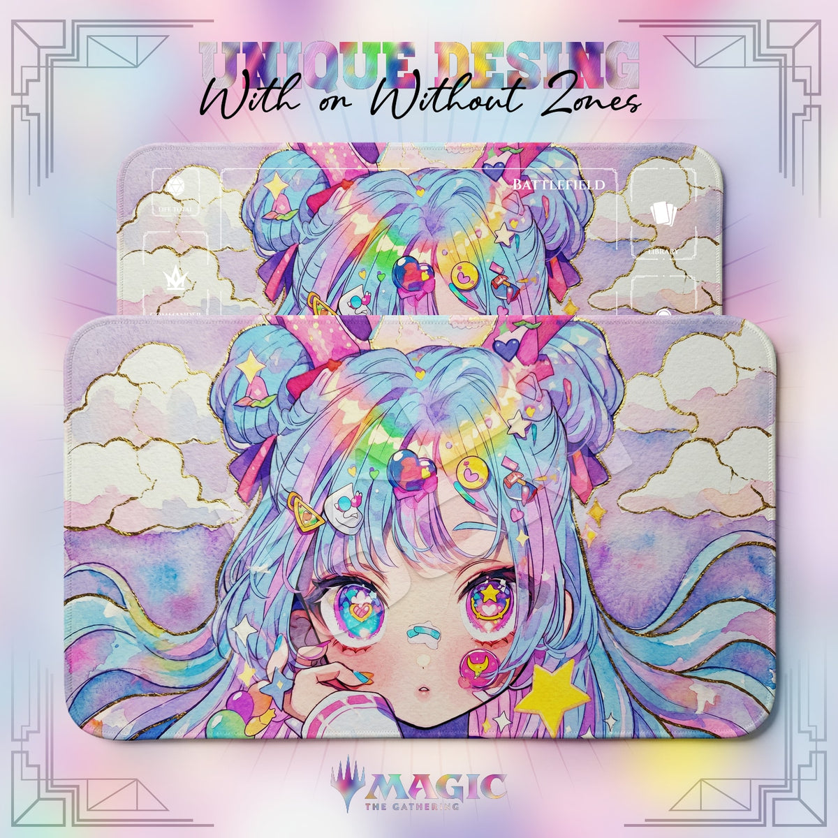 Kawaii Girl Anime Playmat - MTG Magic Mat