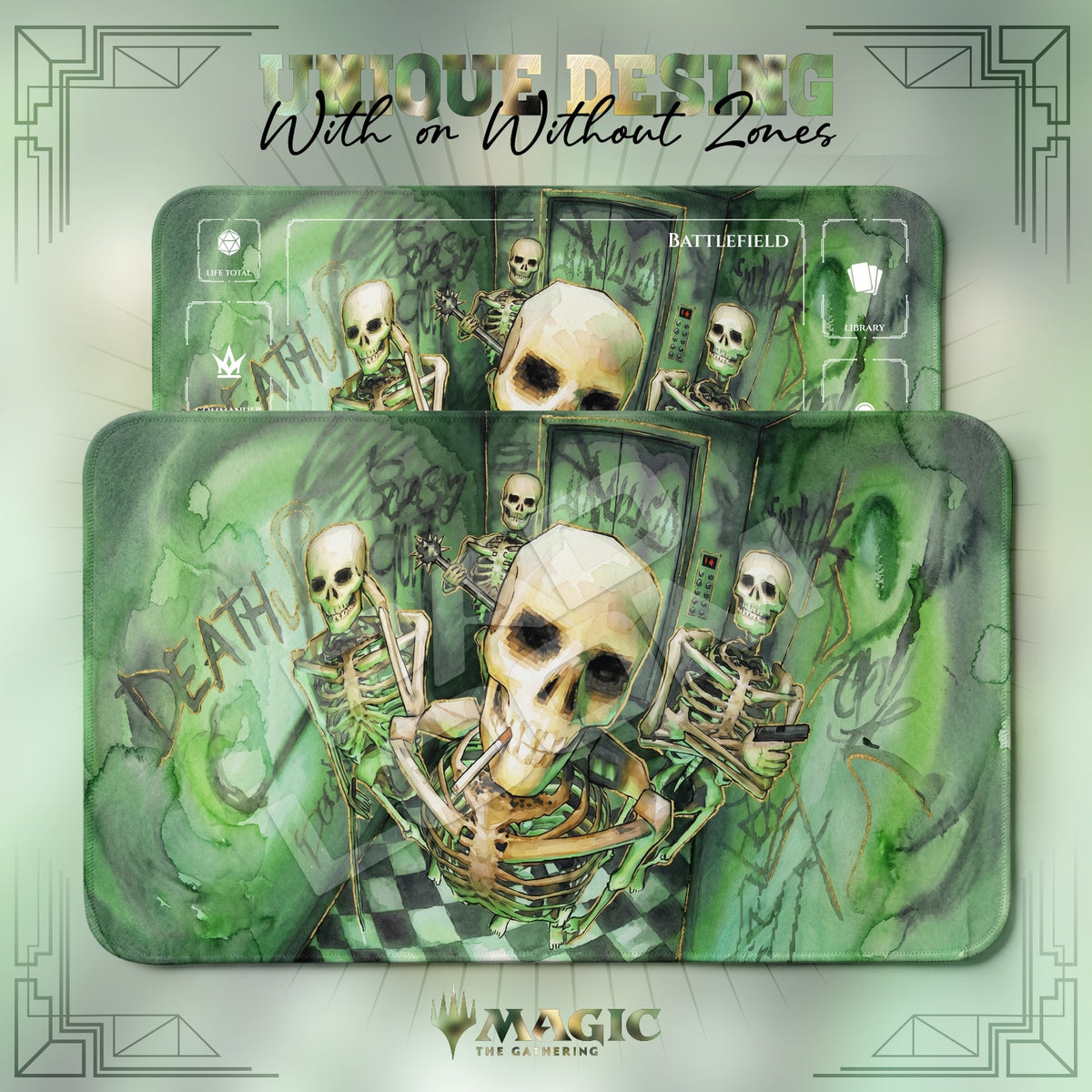 Skeleton Crew Elevator Playmat - MTG Magic Mat