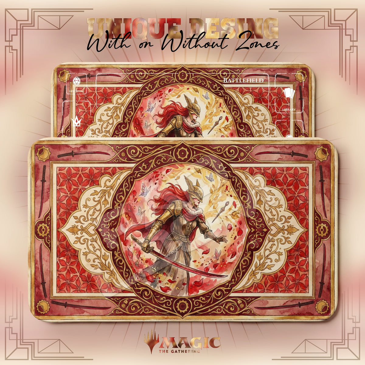 Malenia Scarlet Playmat - MTG Magic Mat
