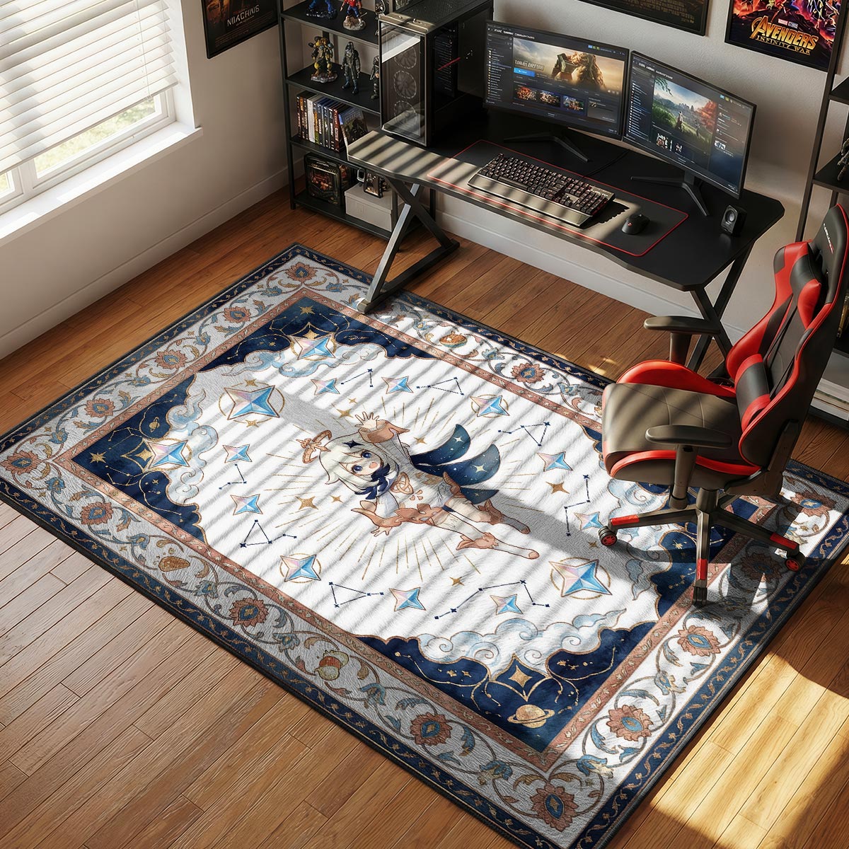 Paimon Celestial Star Rug - Genshin Impact Chair Mat