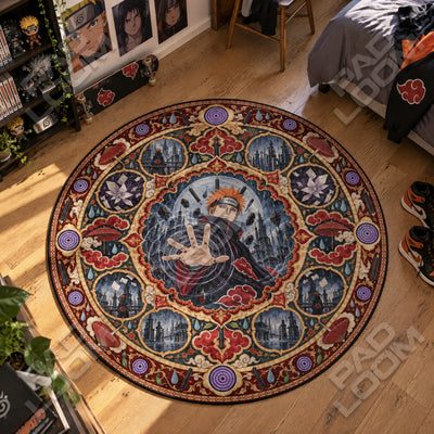 Pain Reaching Round Rug - Naruto Chair Mat