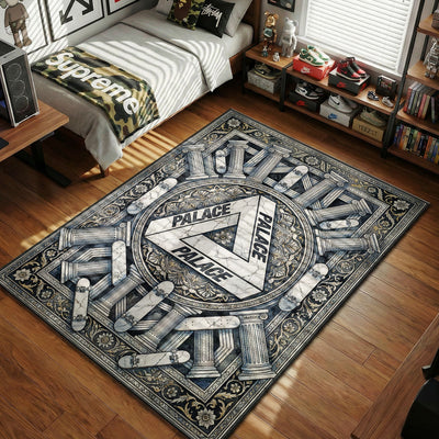 Palace Marble Tri-Ferg Rug - Streetwear Floor Mat