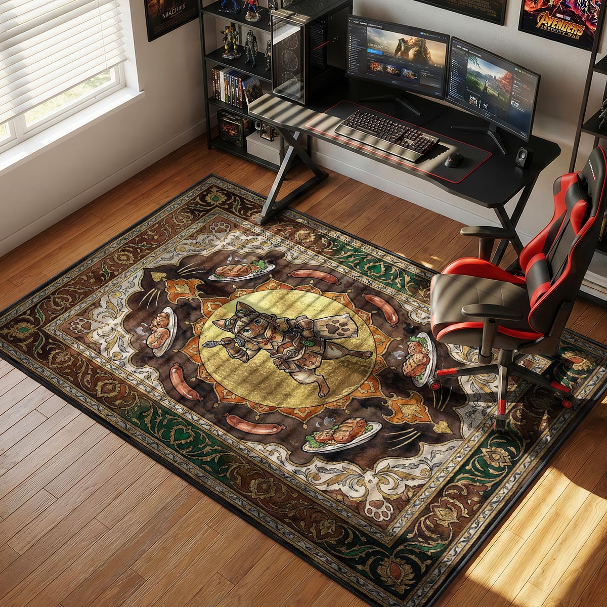 Palico Chef Quest Rug - Monster Hunter Chair Mat