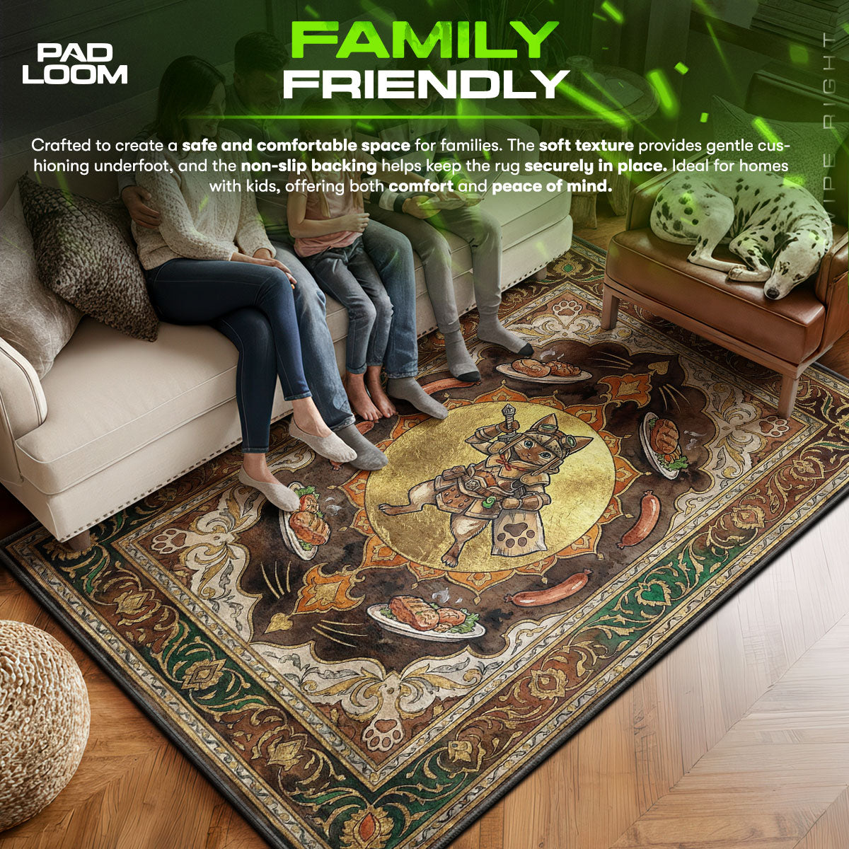 Palico Chef Quest Rug - Monster Hunter Chair Mat