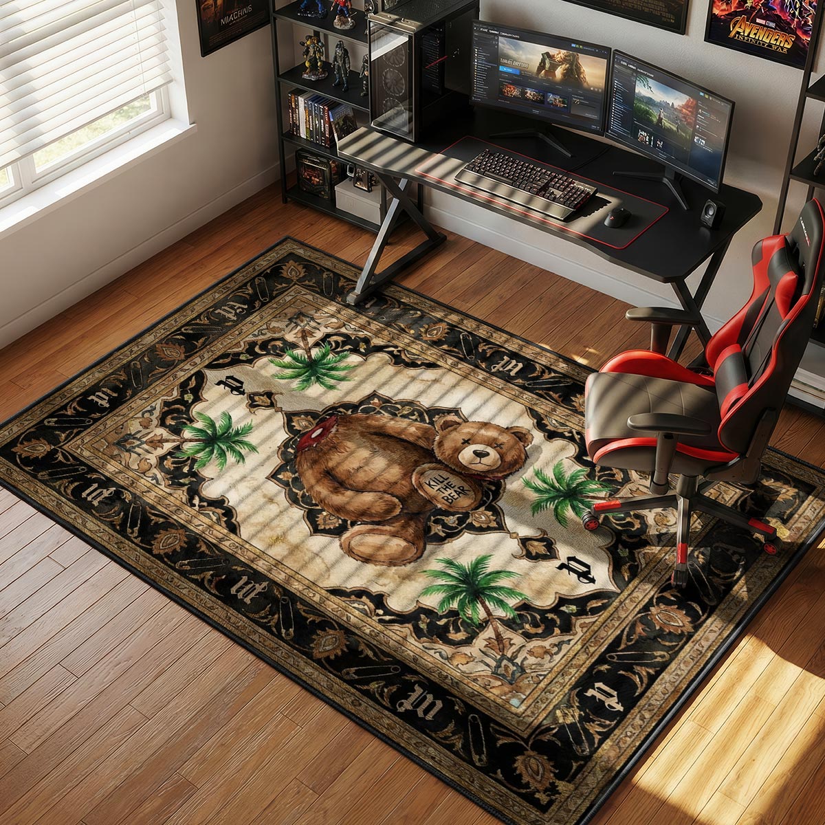 Palm Angels Kill Bear Streetwear Floor rug — main product view