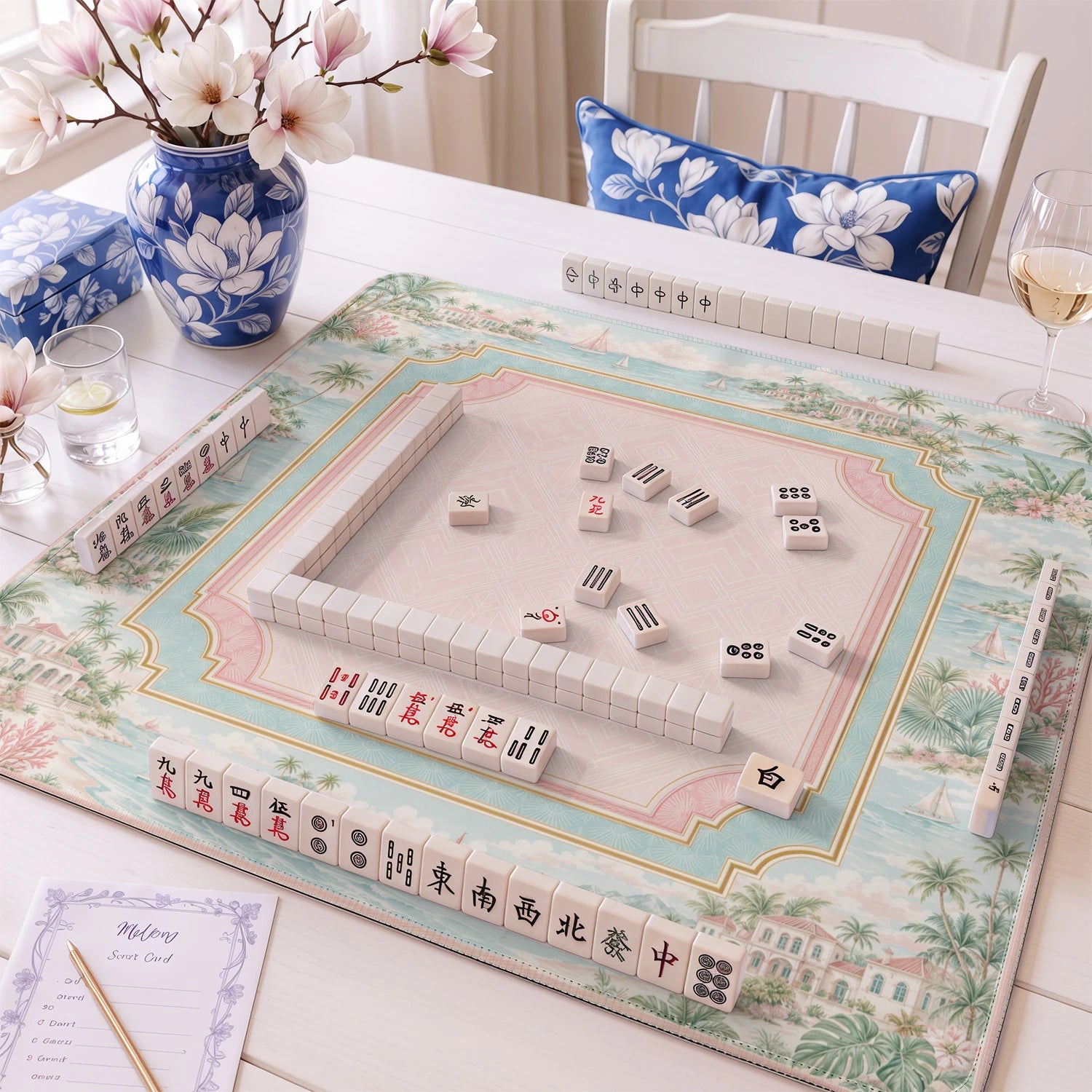 Palm Harbor mahjong mat – M (60x60 cm) and L (81x81 cm) sizes