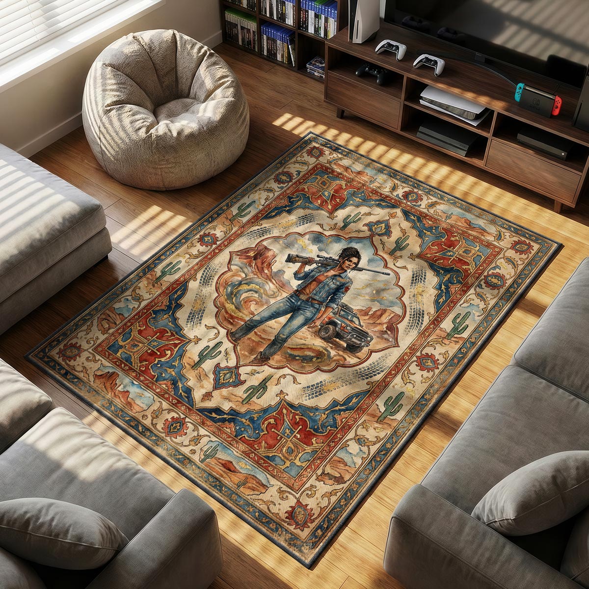 Panam Palmer Desert Sniper Rug - Cyberpunk 2077 Chair Mat