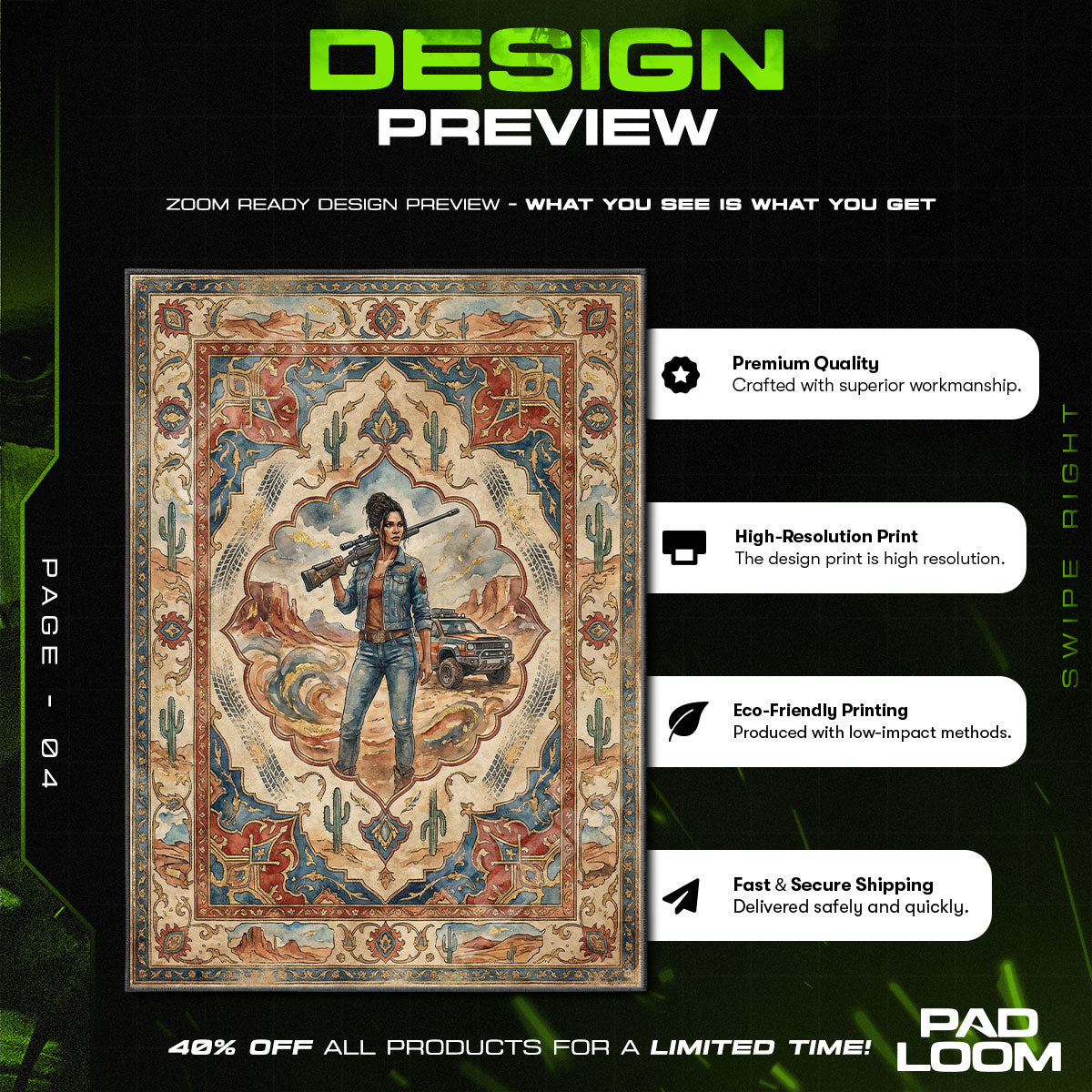 Panam Palmer Desert Sniper Rug - Cyberpunk 2077 Chair Mat