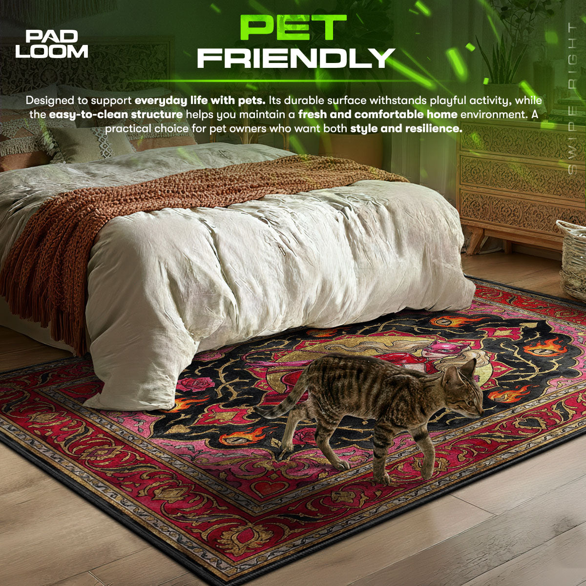 Panther Roter Peitschen-Teppich - Persona 5 Stuhlunterlage