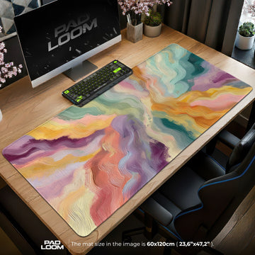 Pastel Current Swirl Mouse Pad - Abstract Desk Mat