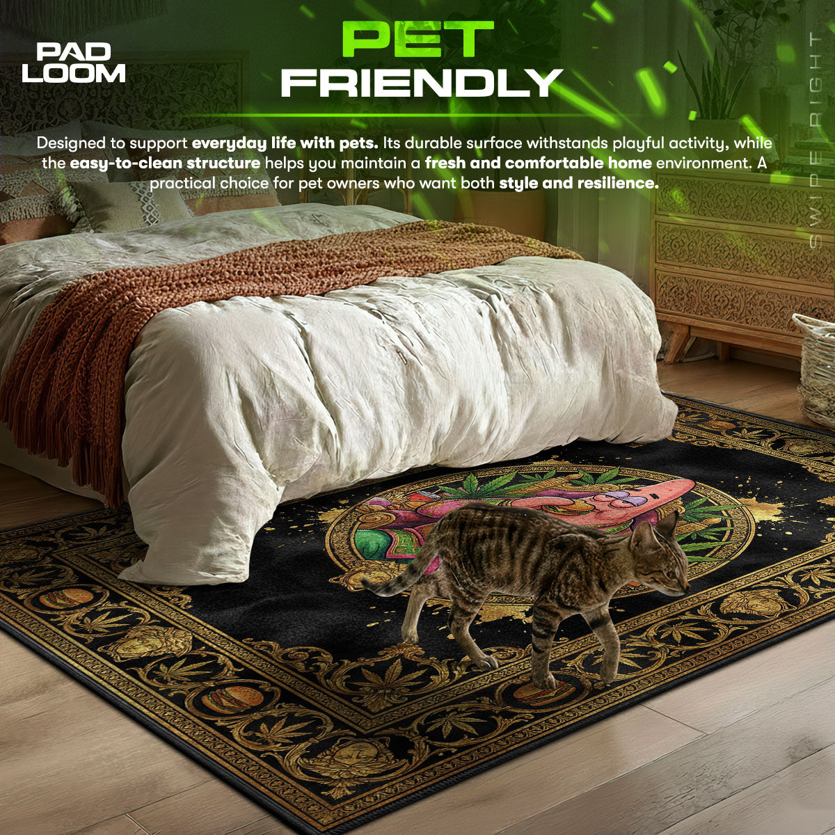 Detailed close-up of Patrick rug pattern