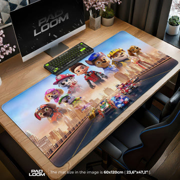 Paw Patrol City Chase Mouse Pad - Hero Pups Desk Mat Padloom