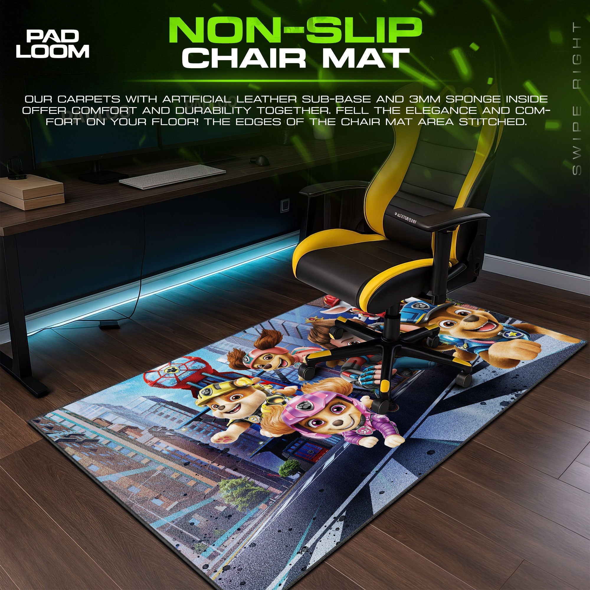 Paw Patrol City Rescue Mouse Pad - Adventure Kids Desk Mat Padloom