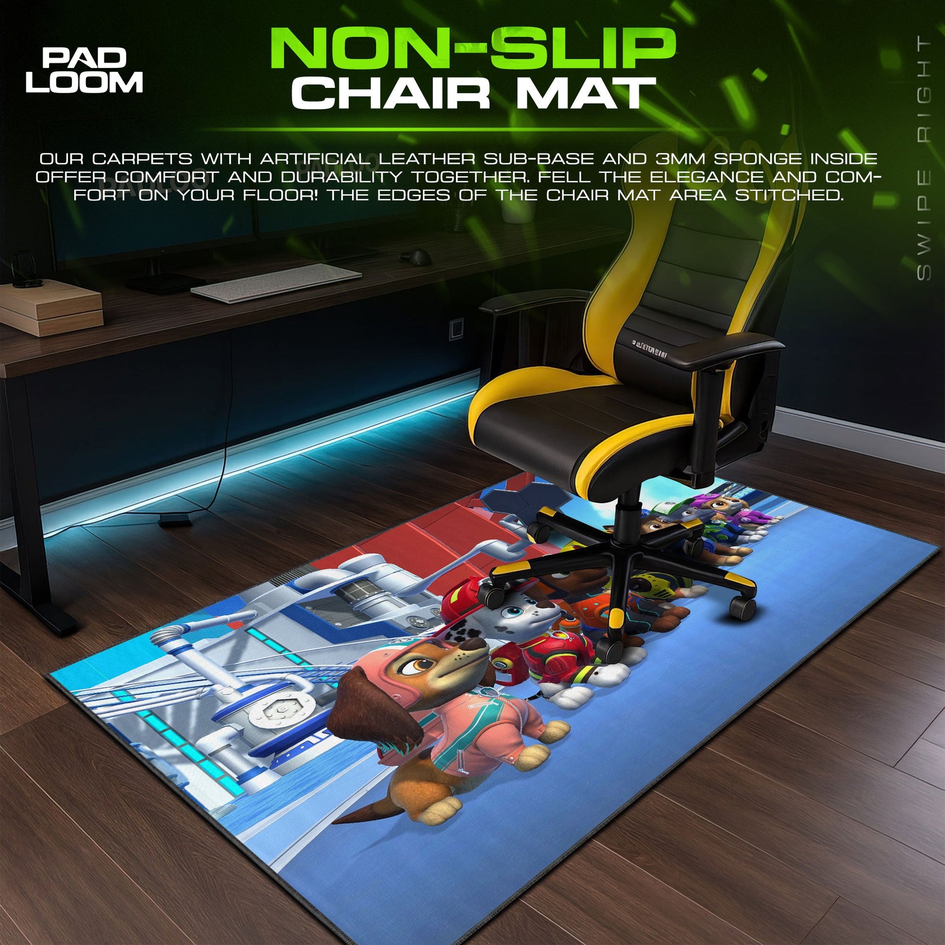 Paw Patrol Team Lineup Mouse Pad - Rescue Pups Desk Mat Padloom