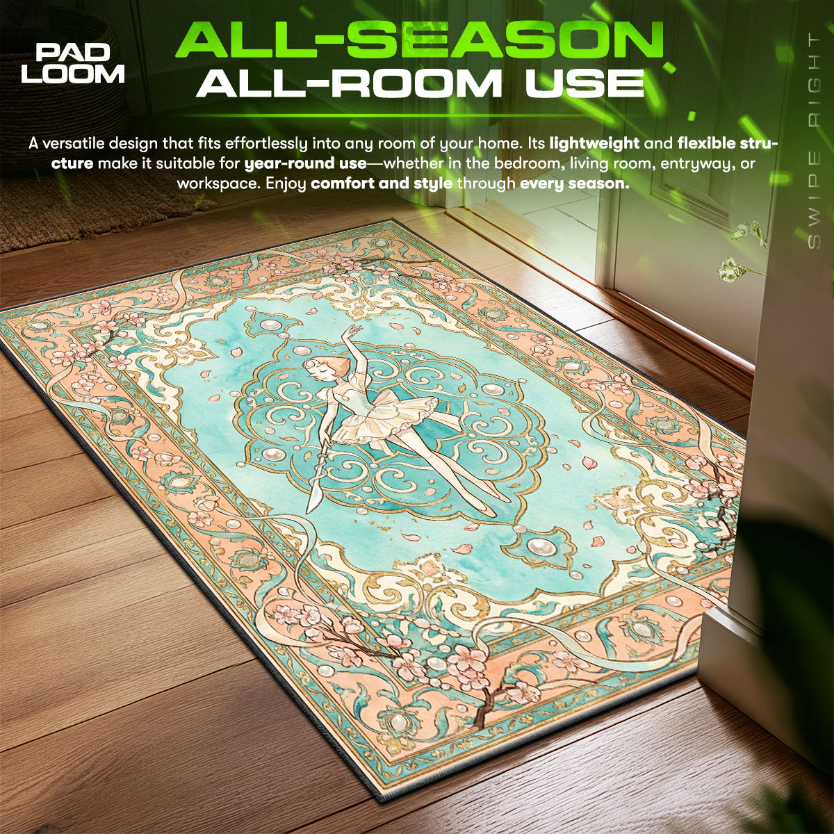 Pearl Ballet Steven Universe Cartoon Area fan rug — premium quality print