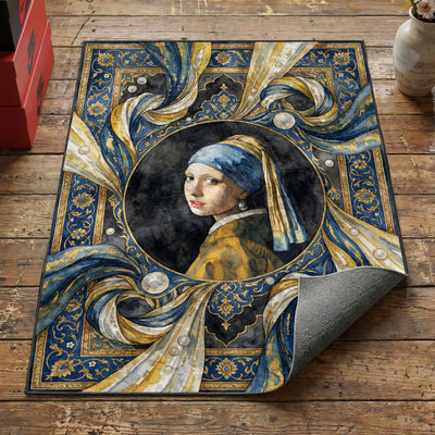 Pearl Earring Portrait Rug — Dutch Master Area Rug