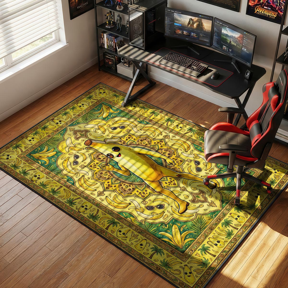 Peely Golden Pattern Rug - Fortnite Chair Mat