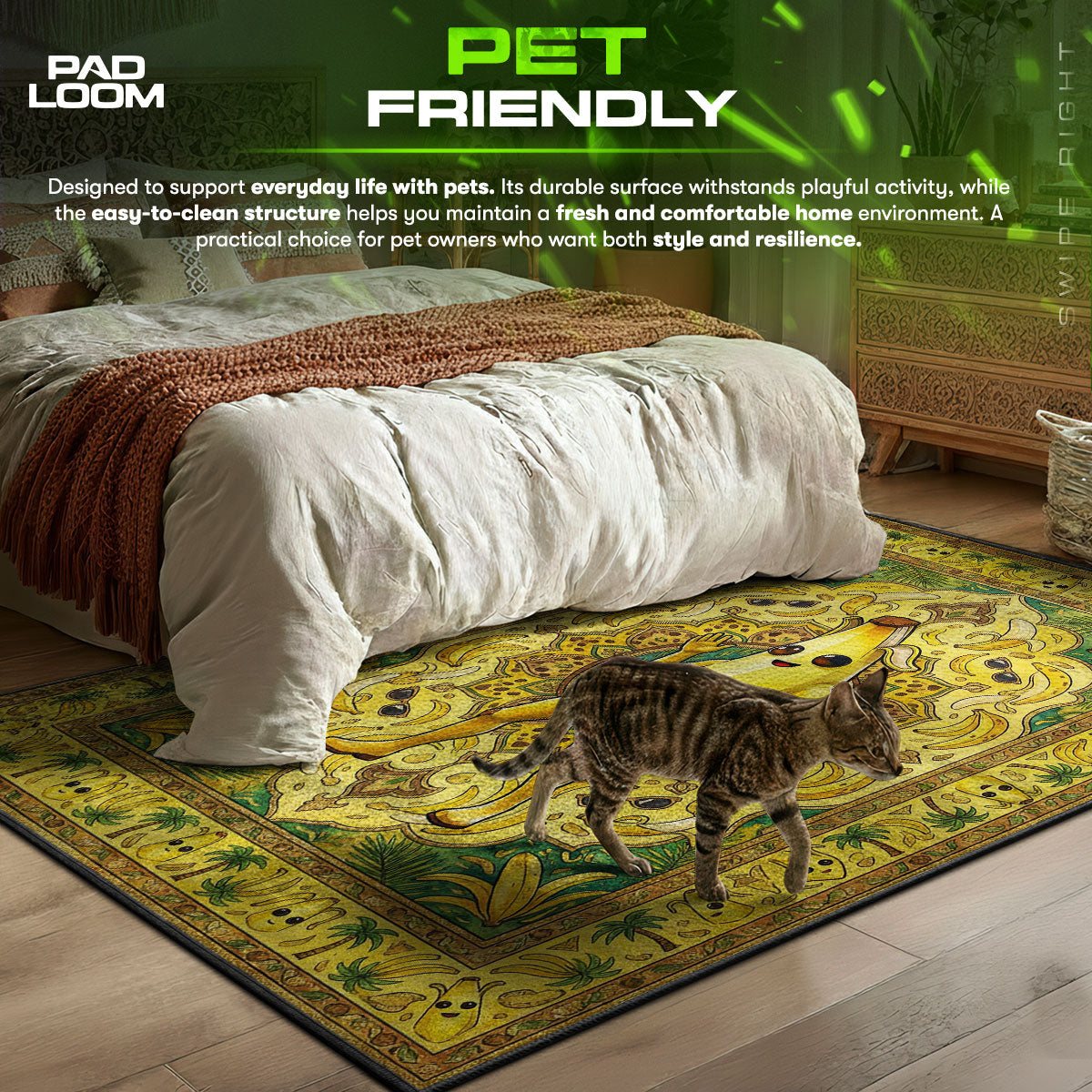 Peely Golden Pattern Rug - Fortnite Chair Mat