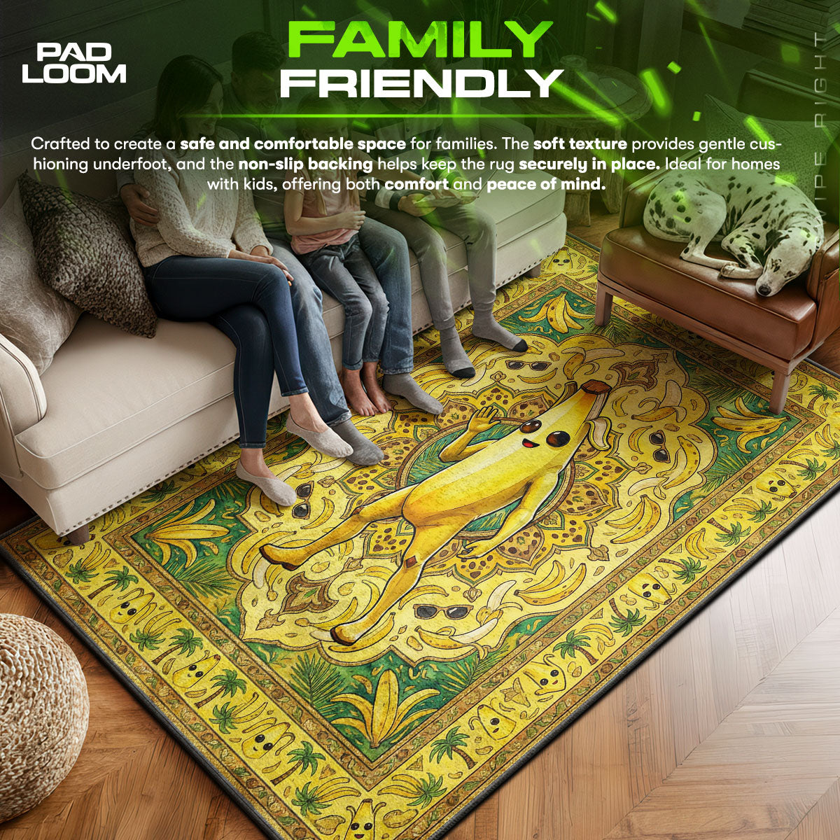 Peely Golden Pattern Rug - Fortnite Chair Mat