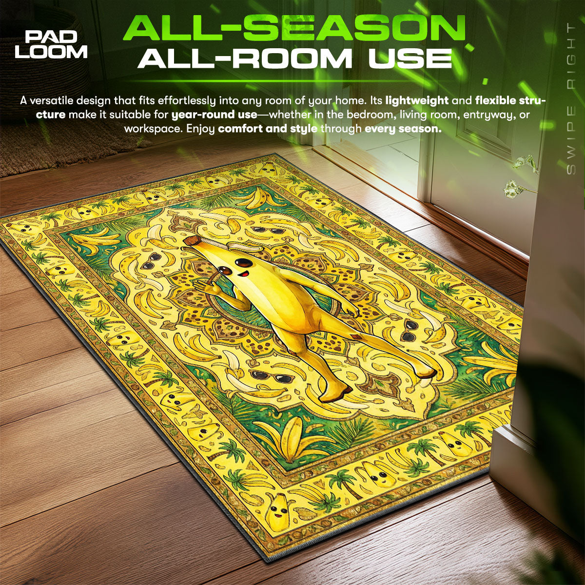 Peely Golden Pattern Rug - Fortnite Chair Mat