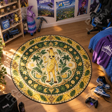Peely Waving Round Rug - Fortnite Chair Mat