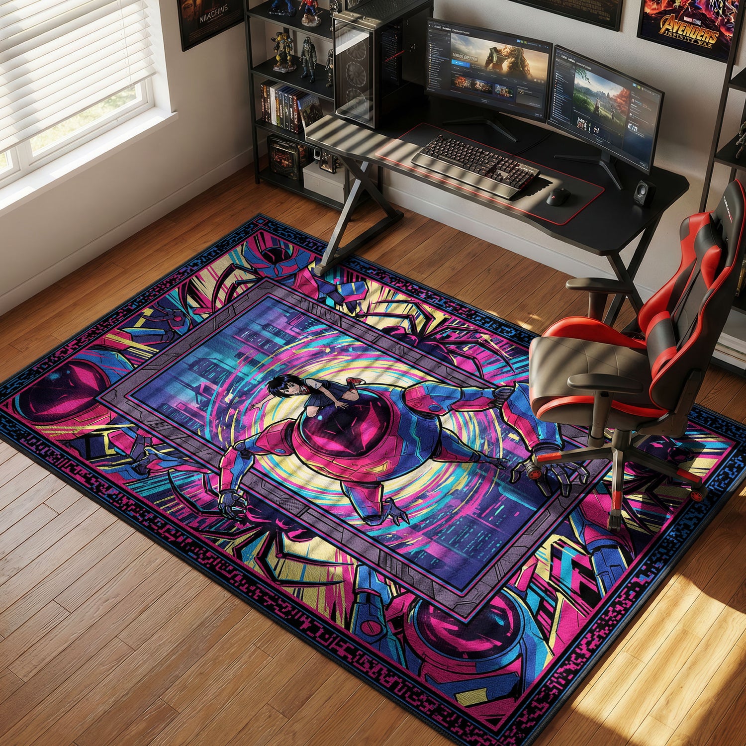 Peni Parker Neon Mech Rug - Marvel Chair Mat