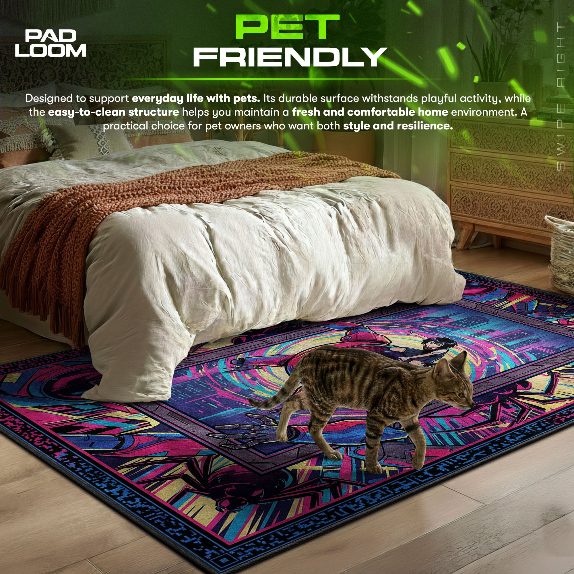 Peni Parker Neon Mech Rug - Marvel Chair Mat